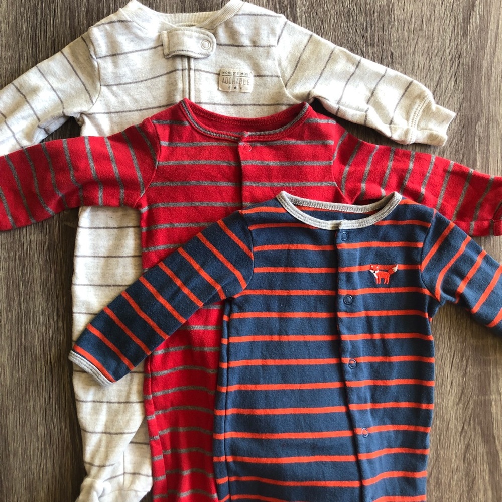 Carters Footed Sleepers. Size 6 months.